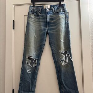 BDG Men's Ripped Blue Slim Jeans